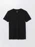 LC Waikiki V Neck Short Sleeve Combed Cotton Men's T-shirt